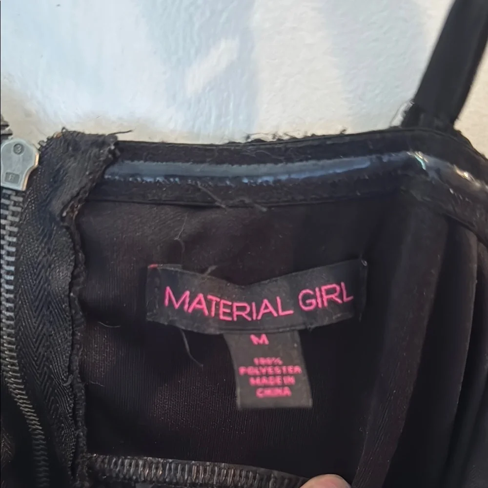 Material Girl Black Dress with Spaghetti Straps - Picture 2 of 5